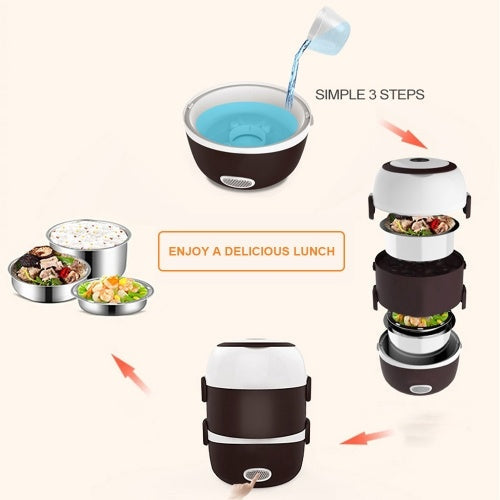 Electric Lunch Box Rice Cooker Food Warmer Bento Lunch Box