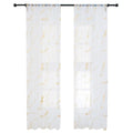 Sheer Curtains Marble Print Window Screen Curtains