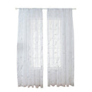 Sheer Curtains Marble Print Window Screen Curtains