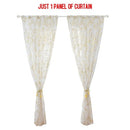 Sheer Curtains Feather Print Window Screen Curtains