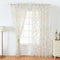 Sheer Curtains Feather Print Window Screen Curtains