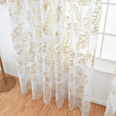 Sheer Curtains Feather Print Window Screen Curtains