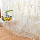 Sheer Curtains Feather Print Window Screen Curtains