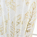 Sheer Curtains Feather Print Window Screen Curtains