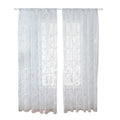 Sheer Curtains Feather Print Window Screen Curtains