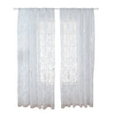 Sheer Curtains Feather Print Window Screen Curtains