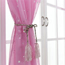 Sheer Curtains Little Star Print Window Screen Curtains