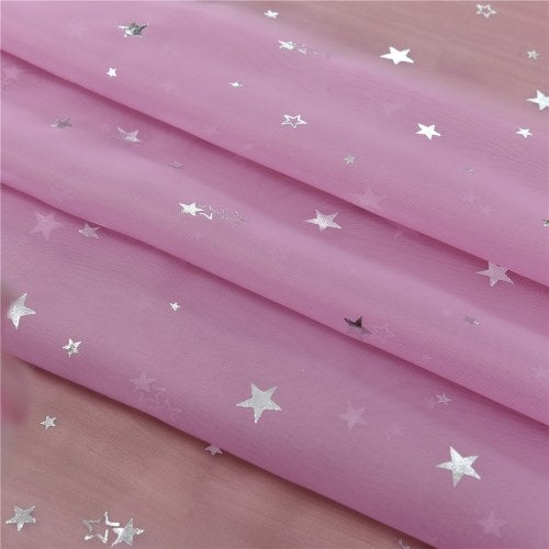 Sheer Curtains Little Star Print Window Screen Curtains