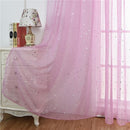 Sheer Curtains Little Star Print Window Screen Curtains