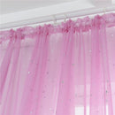 Sheer Curtains Little Star Print Window Screen Curtains