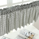 Valance Grid Stripe Style Blackout Window Curtain