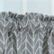 Valance Grid Stripe Style Blackout Window Curtain