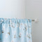 Valance Blue Flower Print Blackout Window Curtain