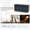 Electronic LED Digital Wooden Alarm Clock