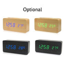 Electronic LED Digital Wooden Alarm Clock