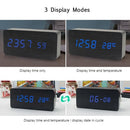 Electronic LED Digital Wooden Alarm Clock