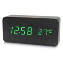 Electronic LED Digital Wooden Alarm Clock