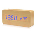 Electronic LED Digital Wooden Alarm Clock