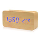 Electronic LED Digital Wooden Alarm Clock