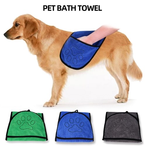 Dog Bath Towels w/ Hand Pockets