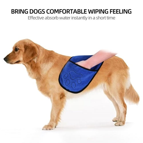 Dog Bath Towels w/ Hand Pockets