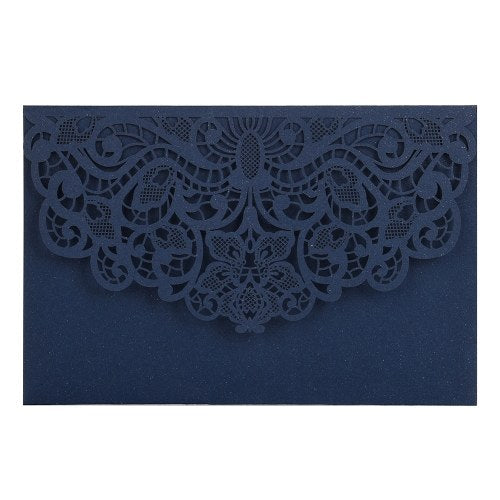 10pcs Pearl Paper Floral Invitation Cards