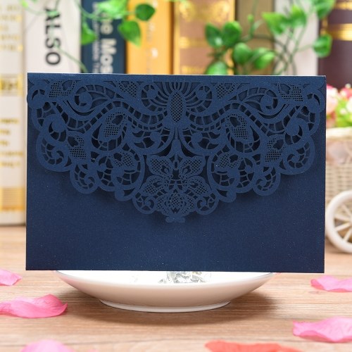 10pcs Pearl Paper Floral Invitation Cards