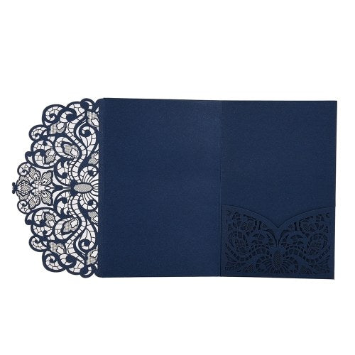 10pcs Pearl Paper Floral Invitation Cards