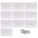 10pcs Pearl Paper Floral Invitation Cards