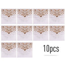 10pcs Pearl Paper Floral Invitation Cards