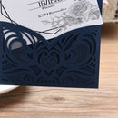 10pcs Pearl Paper Floral Invitation Cards