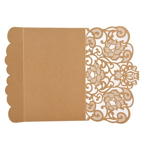 10pcs Pearl Paper Floral Invitation Cards