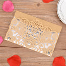 10pcs Pearl Paper Floral Invitation Cards