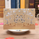 10pcs Pearl Paper Floral Invitation Cards