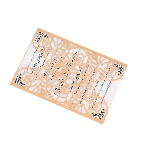 10pcs Pearl Paper Floral Invitation Cards