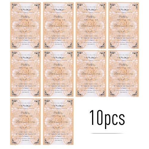 10pcs Pearl Paper Floral Invitation Cards