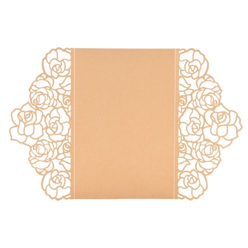 10pcs Pearl Paper Floral Invitation Cards