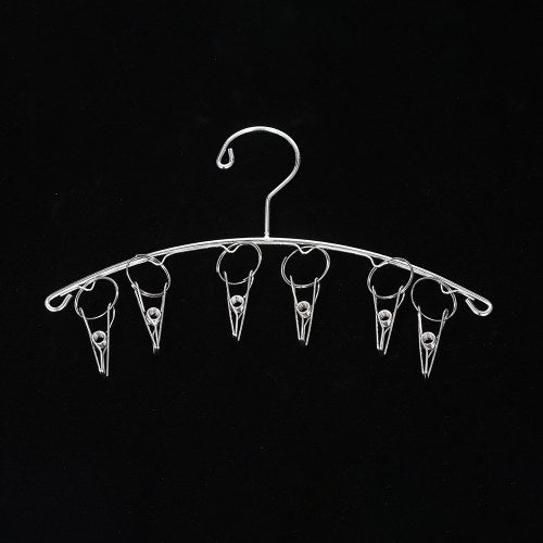 Clothes Hanger 6 Clips Stainless Steel