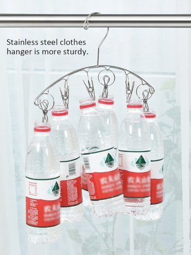 Clothes Hanger 6 Clips Stainless Steel