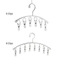 Clothes Hanger 6 Clips Stainless Steel