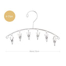 Clothes Hanger 6 Clips Stainless Steel