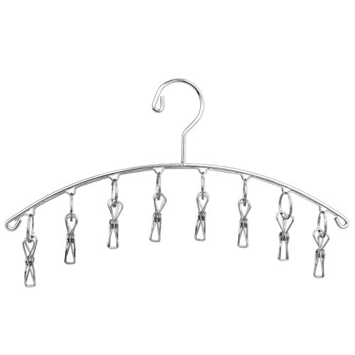 Clothes Hanger 6 Clips Stainless Steel