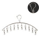 Clothes Hanger 10 Clips Stainless Steel