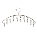 Clothes Hanger 10 Clips Stainless Steel