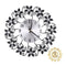 Retro Luxury Flower Shape Diamond Round Quartz Clock Art Wall Clock Mute Home Living Room Decor