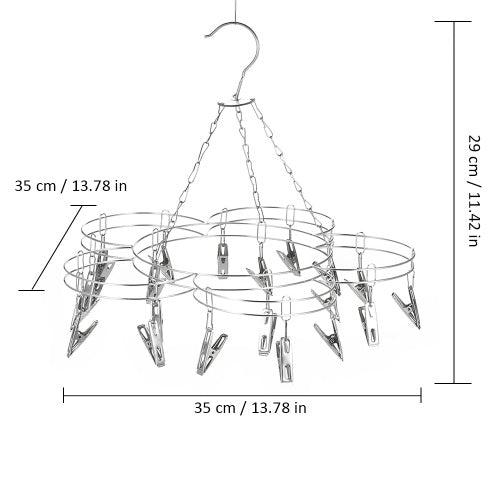 Clothes Hanger 20 Clips Stainless Steel Clothespins