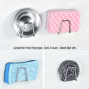 Sponge Holder for Kitchen Sink Adhensive Sink Caddy for Kitchen Accessories Rust Proof Water Proof 304 Stainless Steel