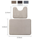 Bath Mat Toilet Rug Memory Foam Soft Flannel Floor Rug