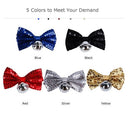 Pet Bow Tie Christmas Dog Collars Adjustable Pet Christmas Outfits w/ Metal Bell  8"-16" Neckties for Dogs Cats