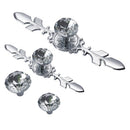 Cabinet Pulls Knob Crystal Glass Ball Handles Diamond Shape